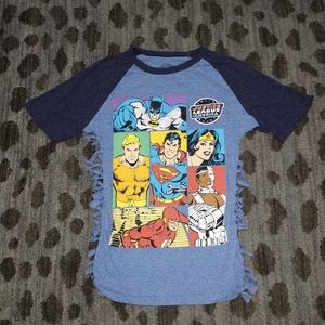 DC Comics Justice League Shredded Tee sz S